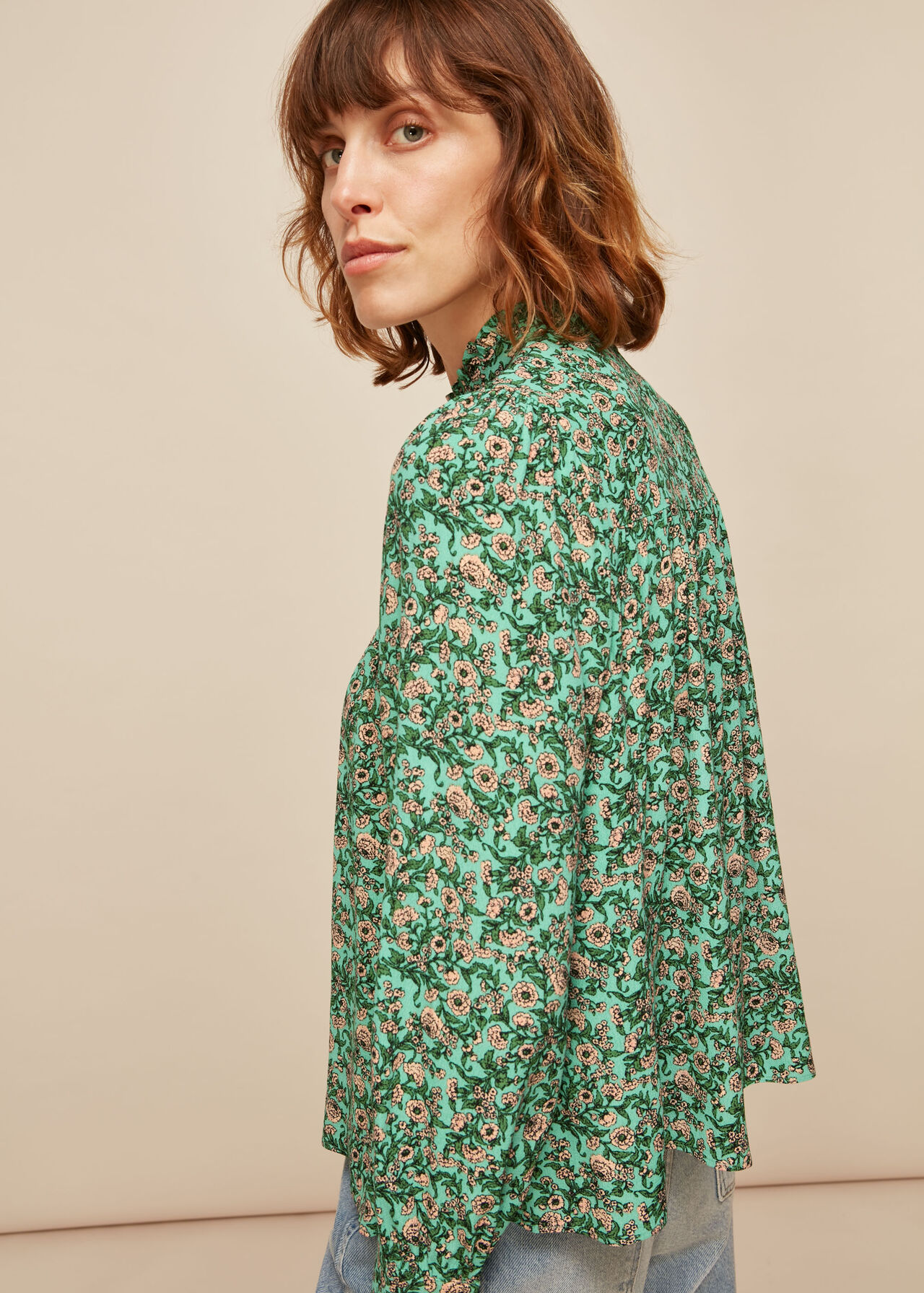 Heath Floral Print Top