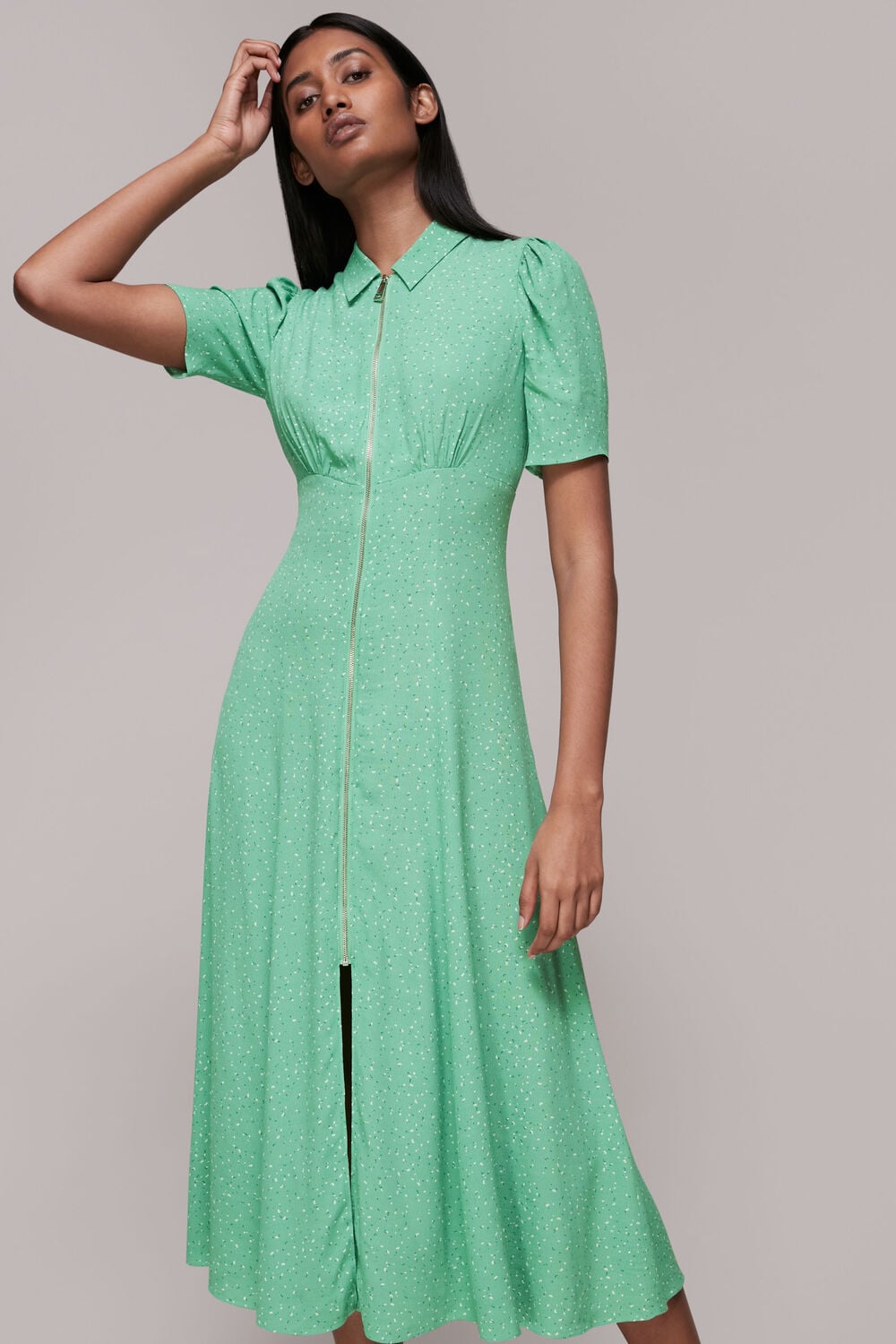 Scattered Bloom Midi Dress