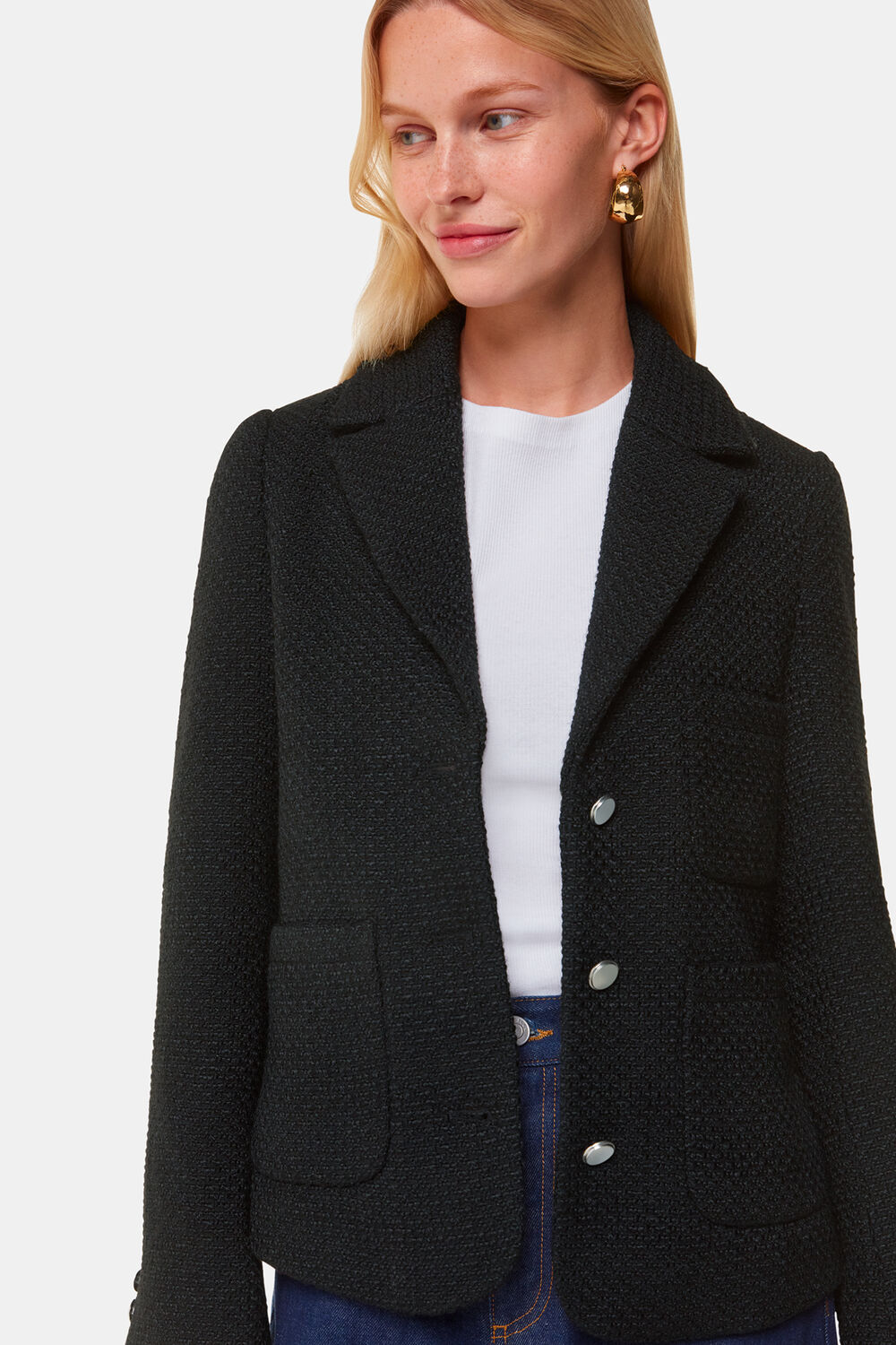 Black Classic Textured Jacket