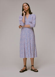 Floral Garden Print Midi Dress