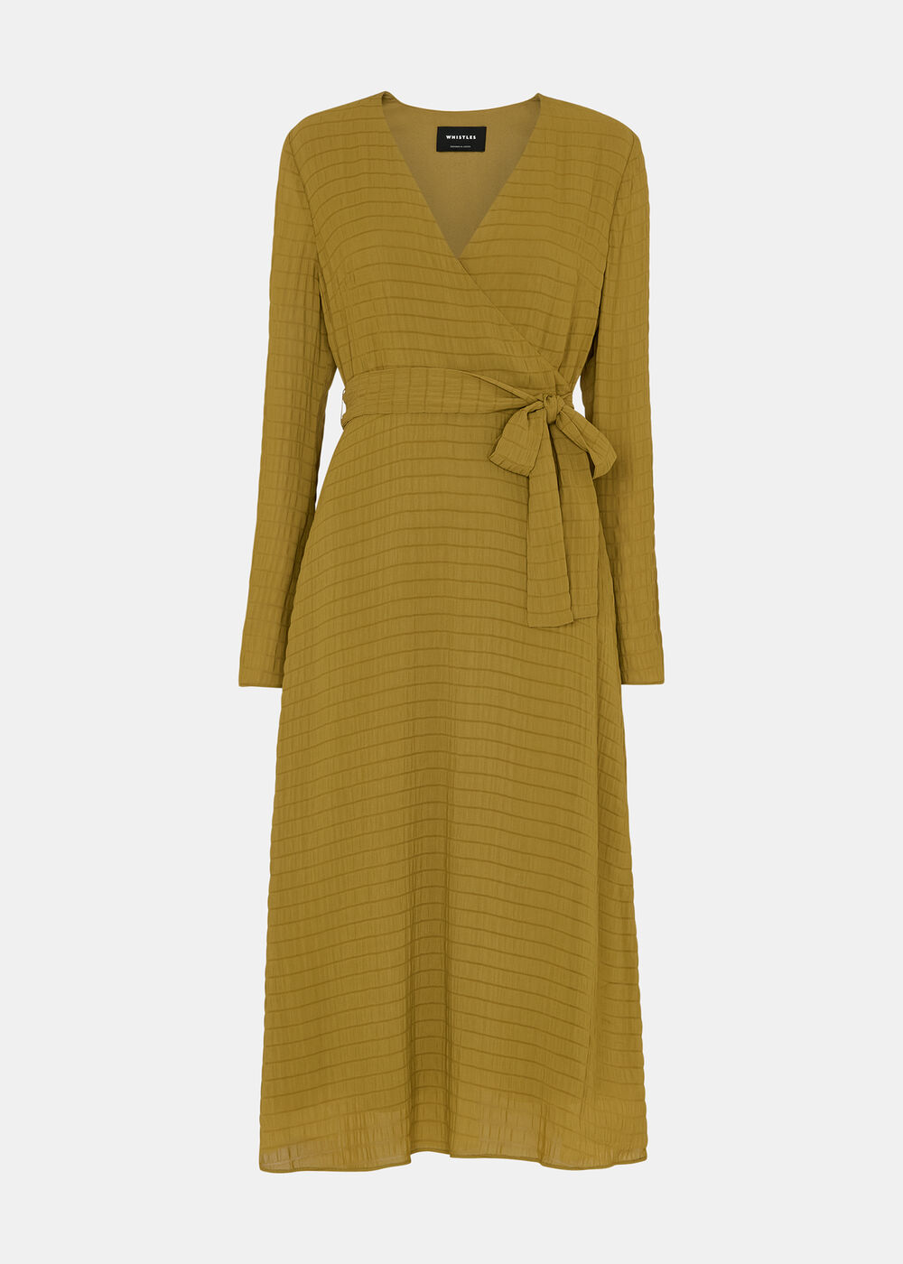 Alex Textured Wrap Midi Dress