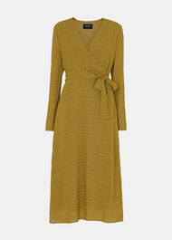 Alex Textured Wrap Midi Dress