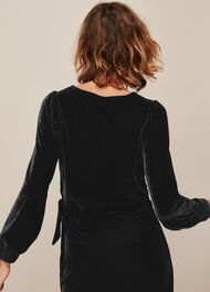 Velvet Wrap Top