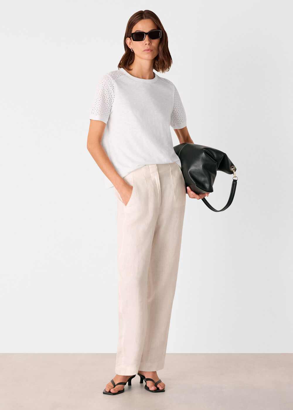 Broderie Sleeve Detail Tee