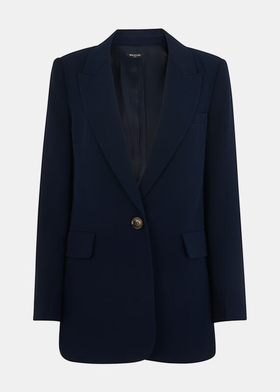 Petite Crepe Boyfriend Blazer