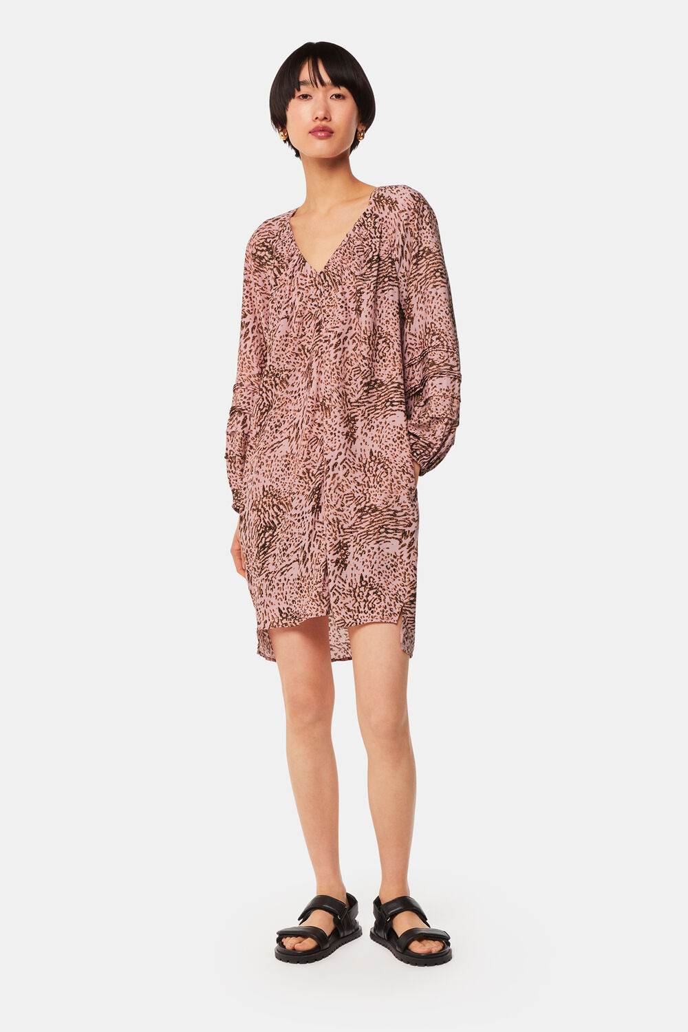 Pink Animal Swirl Cocoon Dress