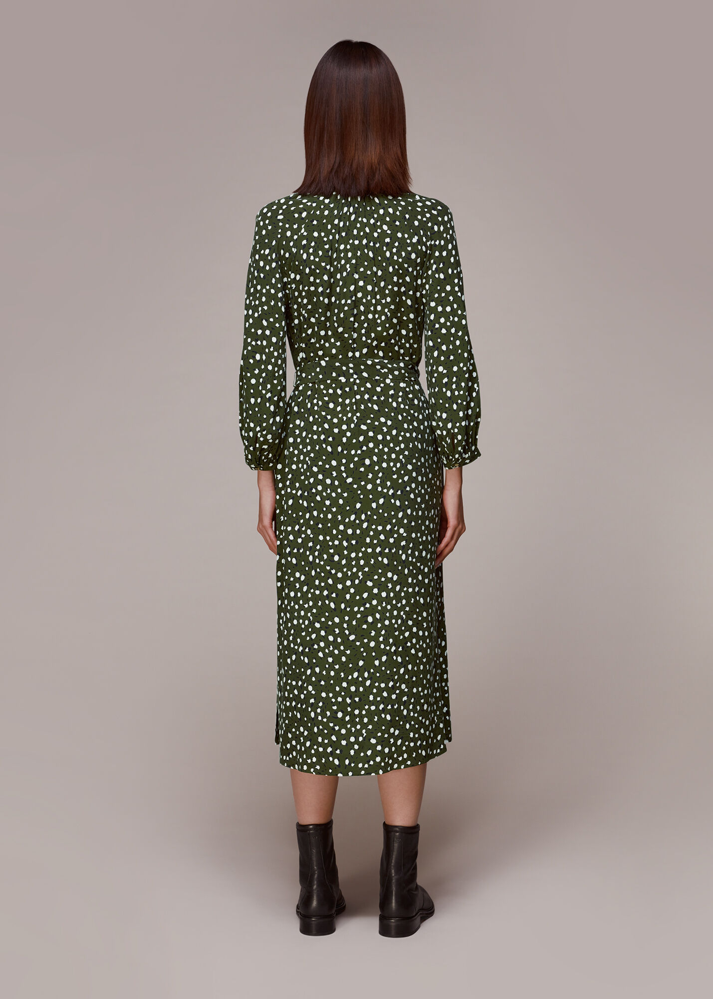 Whistles green hotsell leopard dress