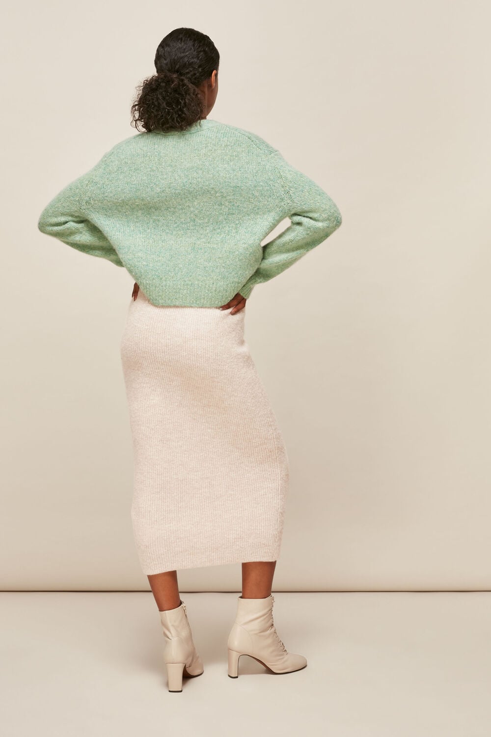 Ribbed Knitted Tube Skirt