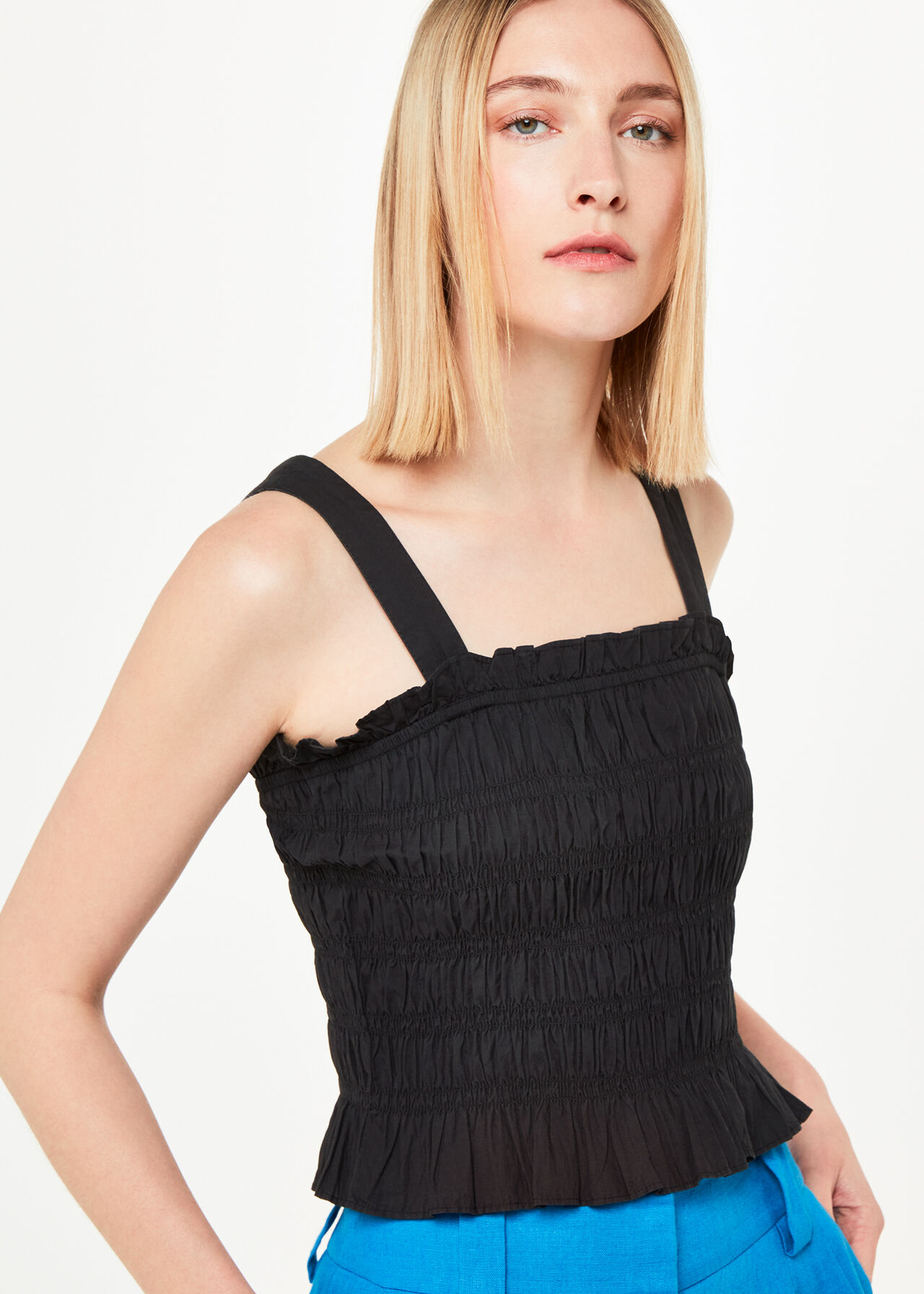Saskia Crinkle Strappy Top