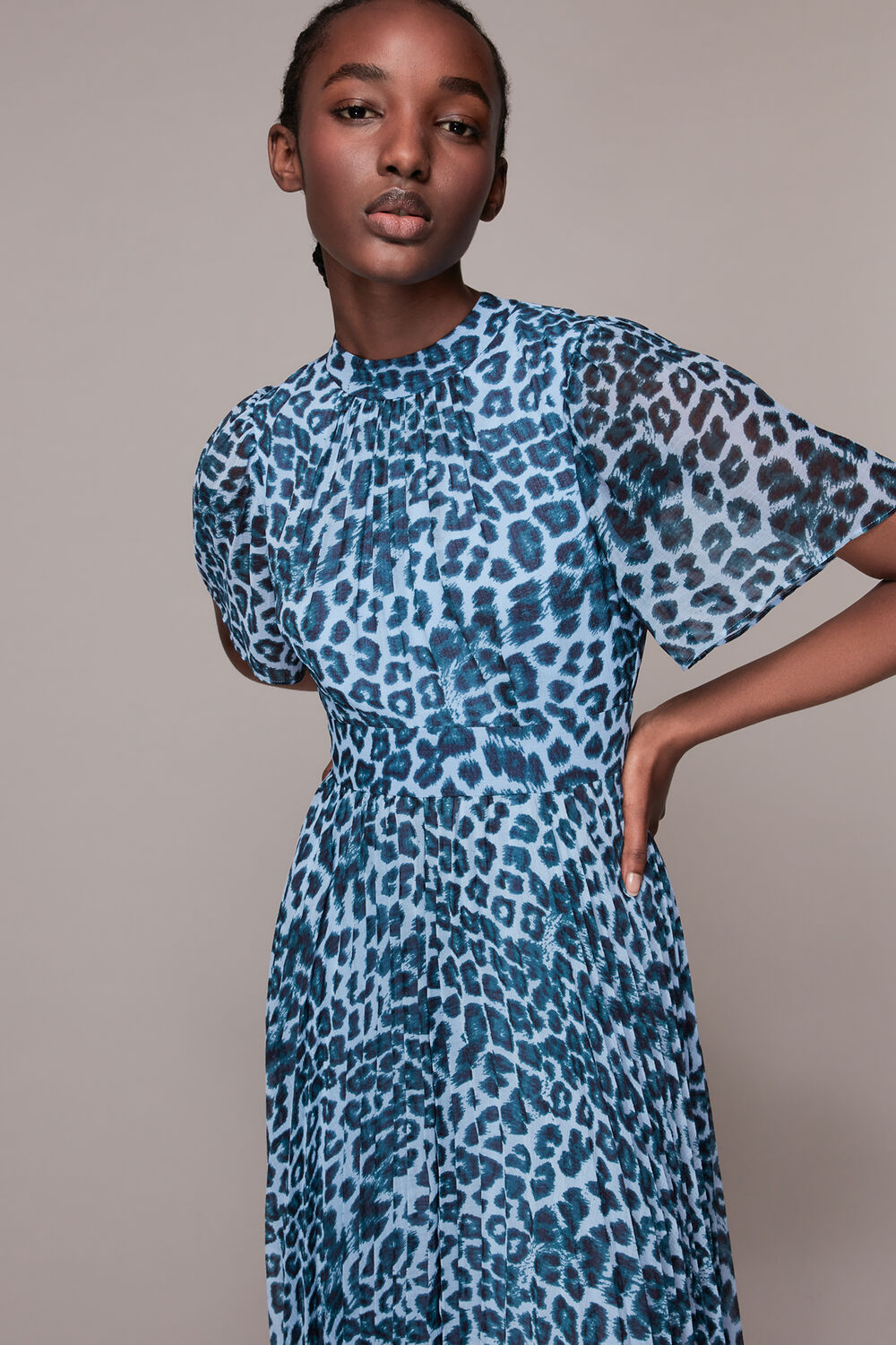 Jungle Cheetah Pleated Dress