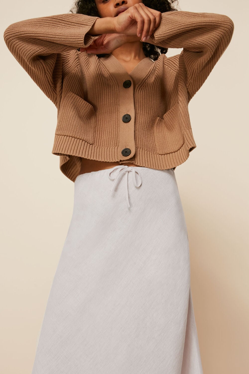 Linen Bias Cut Skirt
