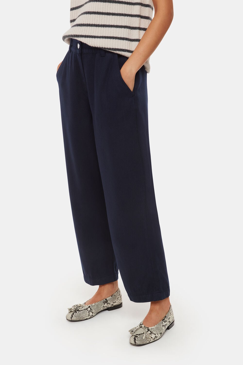 Navy Georgia Casual Trouser