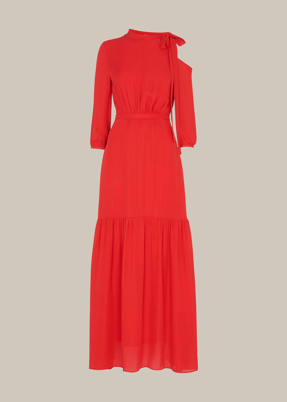 One Shoulder Silk Dress