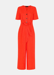 Fiona Linen Button Jumpsuit