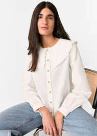 Cotton Collar Detail Top