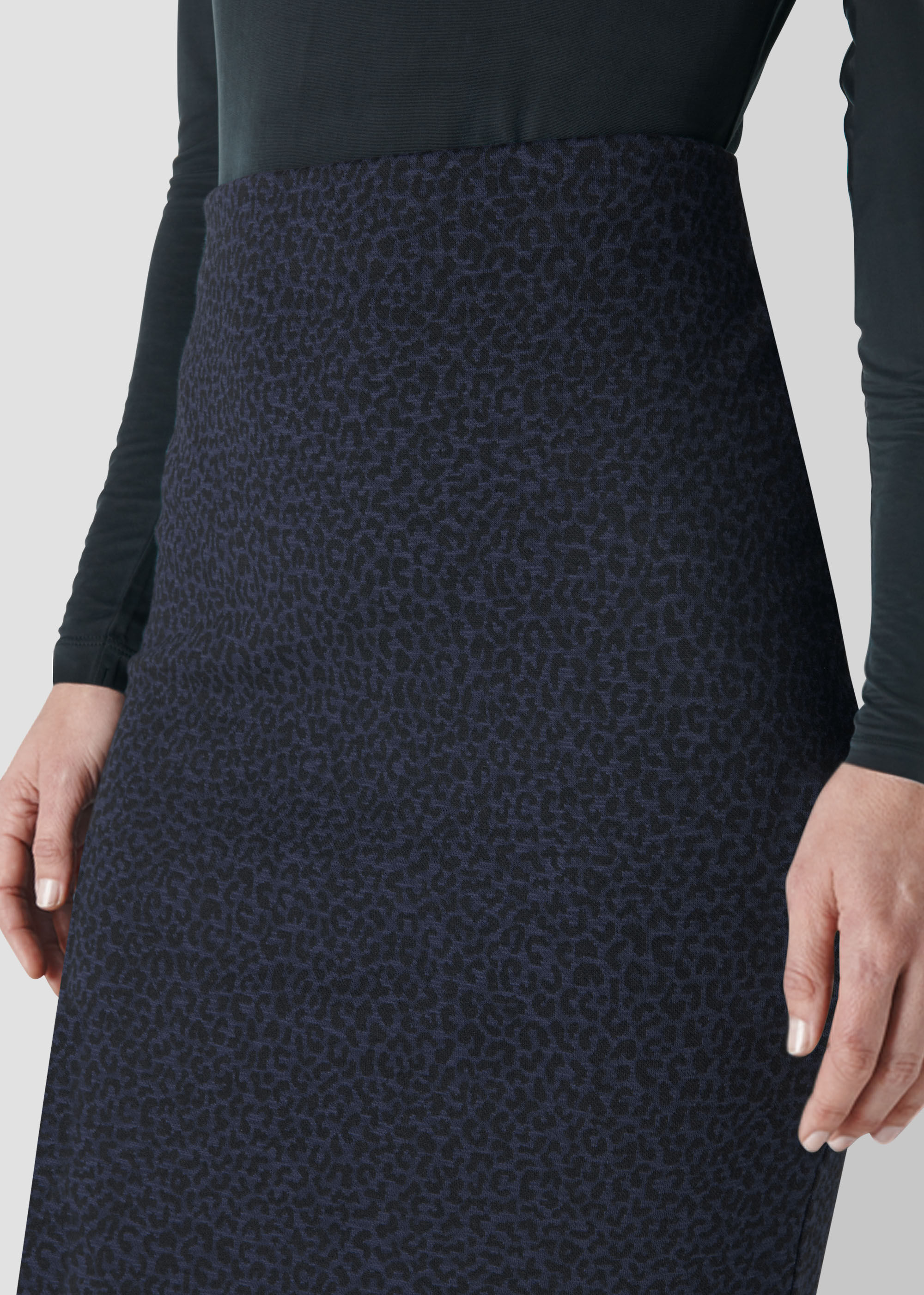 jersey tube skirt navy