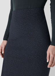 Animal Jersey Tube Skirt Navy/Multi