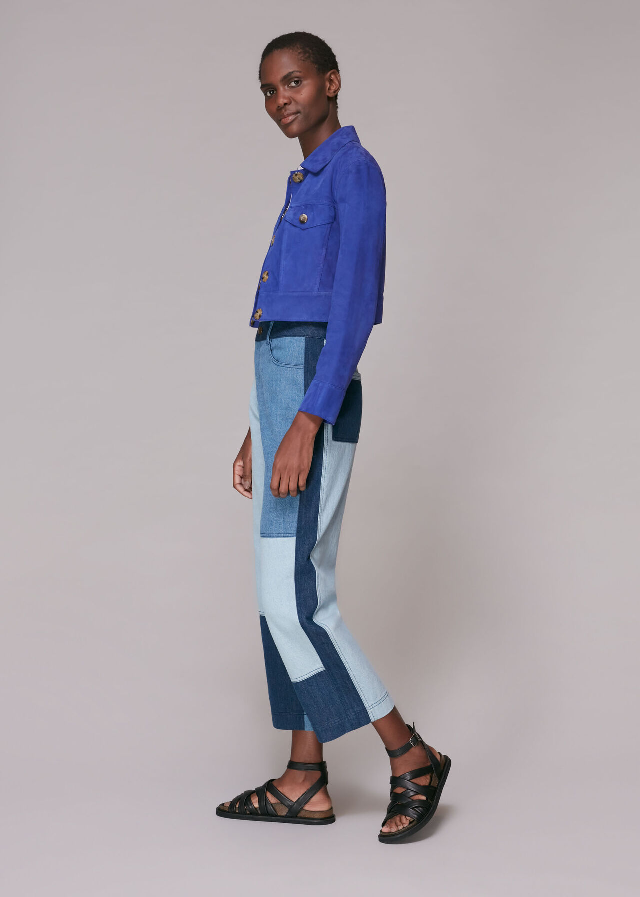 Taali Cropped Suede Jacket
