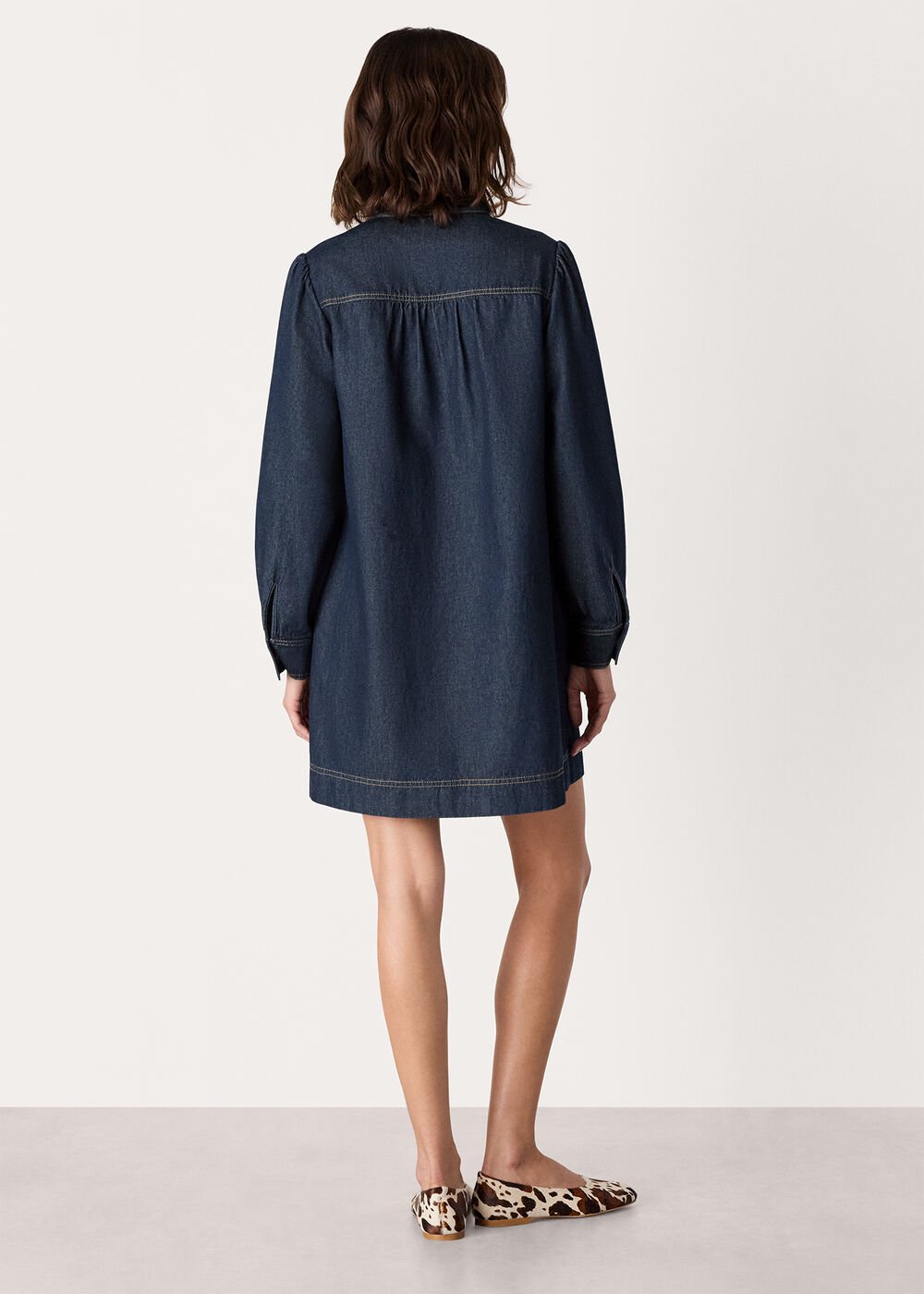 Long Sleeve Shift Mini Dress