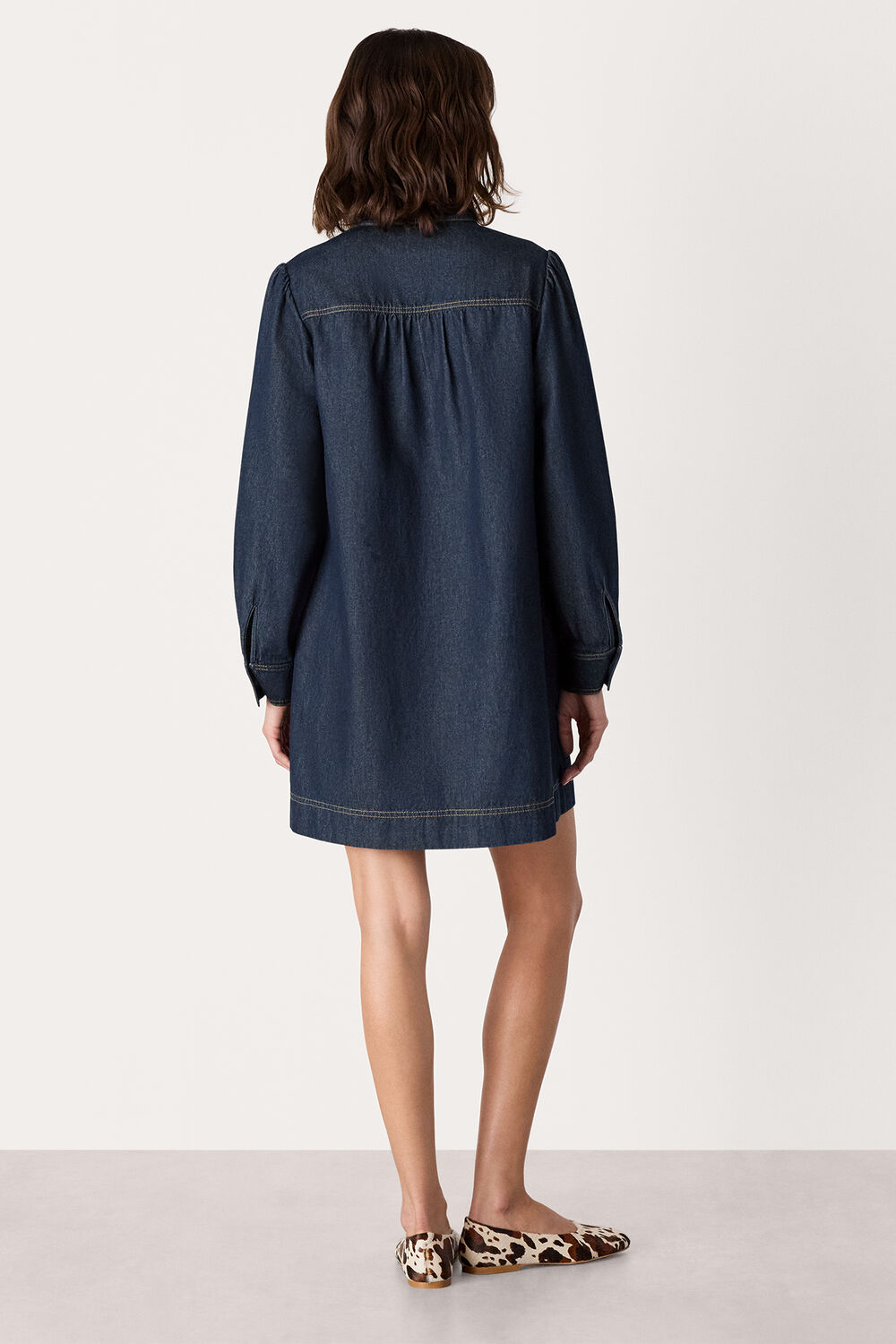 Long Sleeve Shift Mini Dress