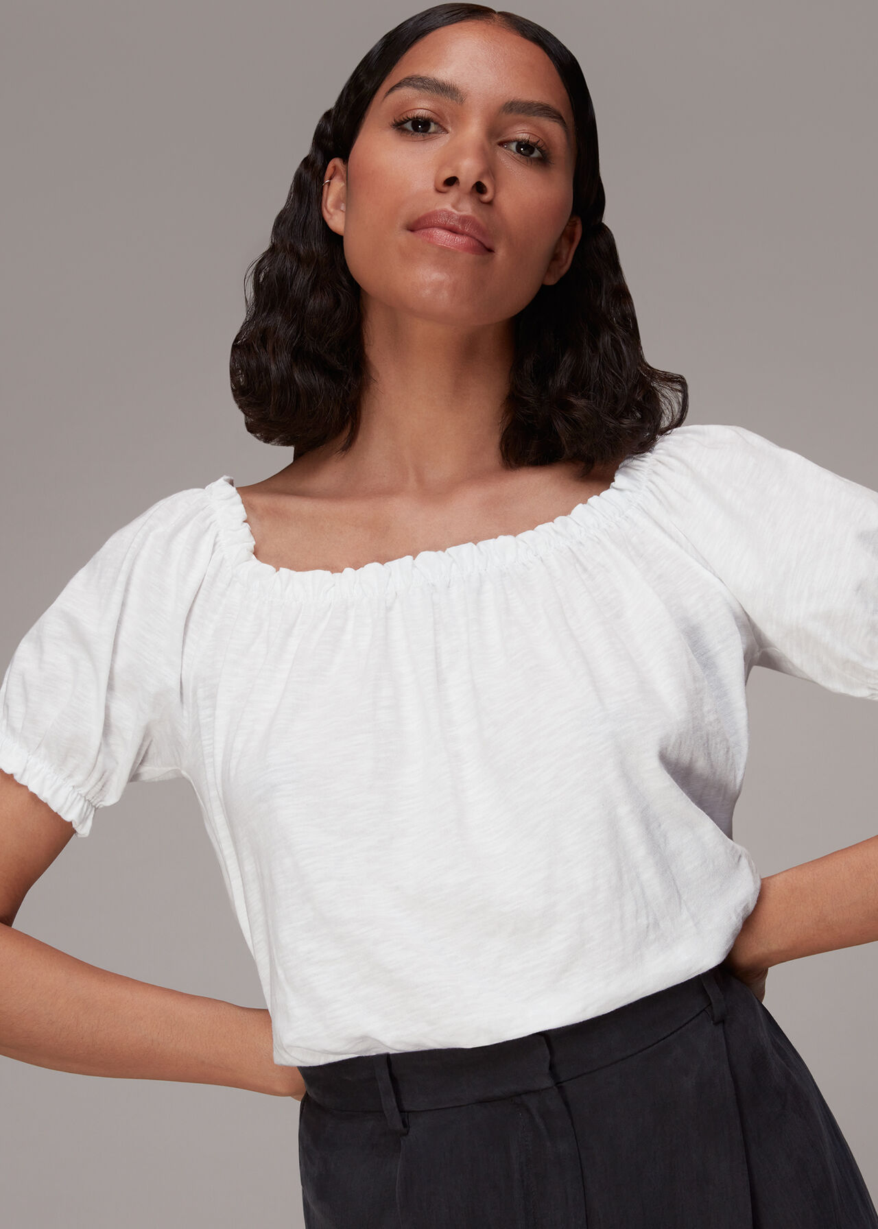 Frill Detail Cotton Tee