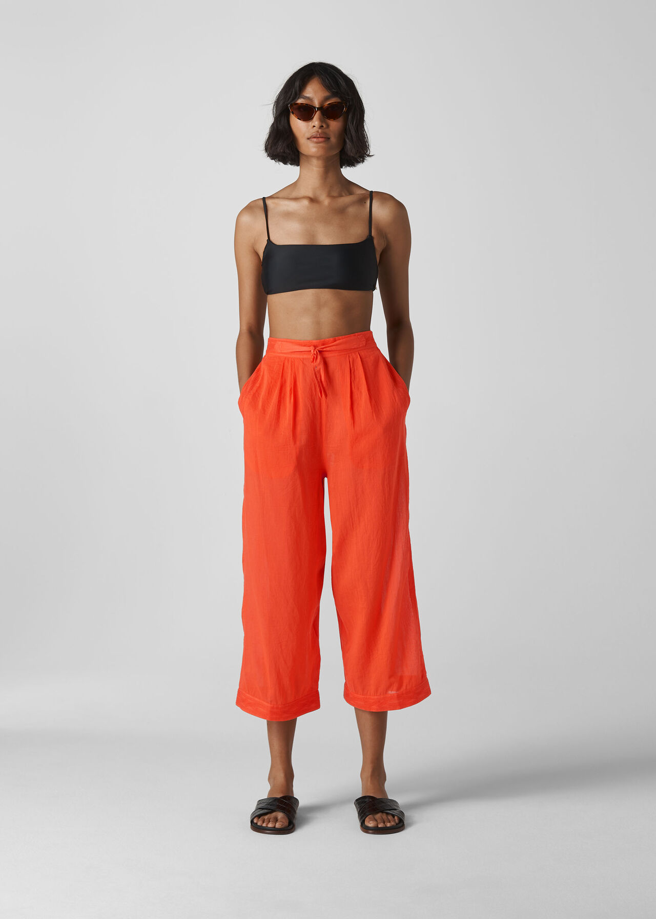 Beach Voile Trouser Red