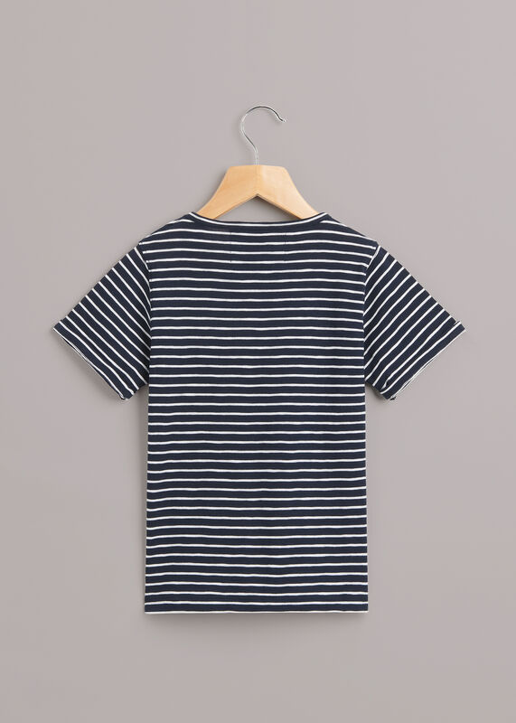 Navy Monster Embroidered T Shirt