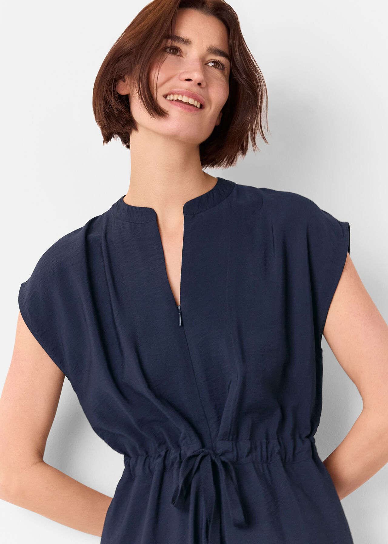 Sleeveless Drawstring Jumpsuit