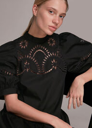 Broderie Cutwork Poplin Dress