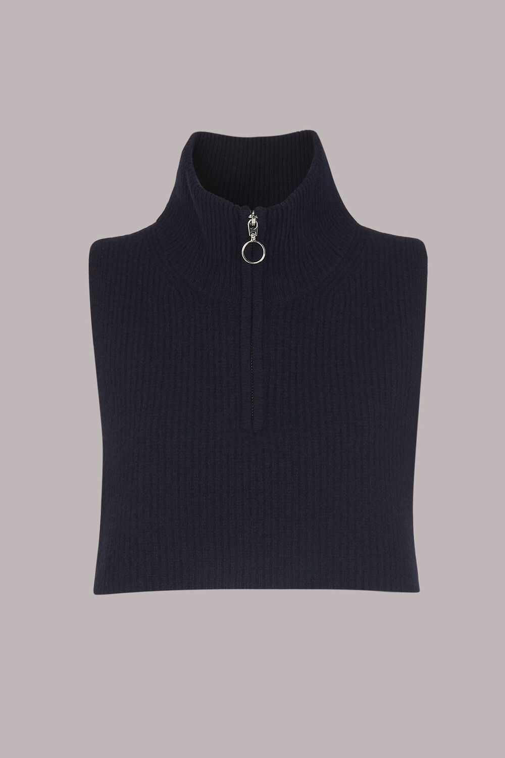 Knitted Zip Front Bib