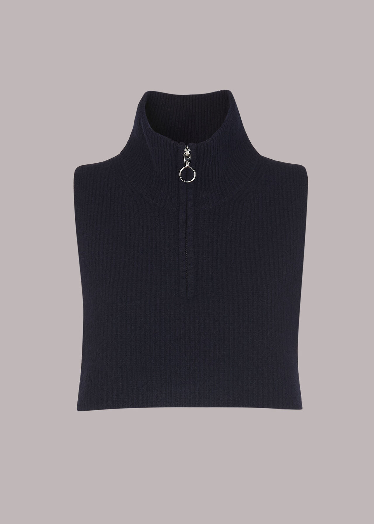 Knitted Zip Front Bib