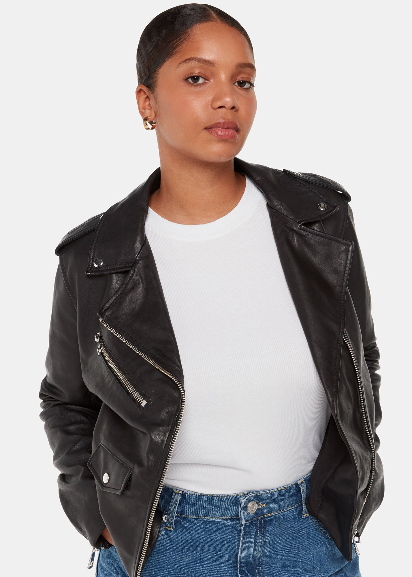 Black Agnes Leather Jacket