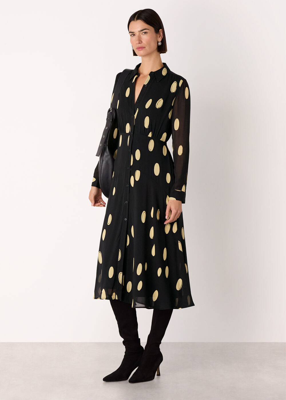 Abstract Spot Shirt Dress