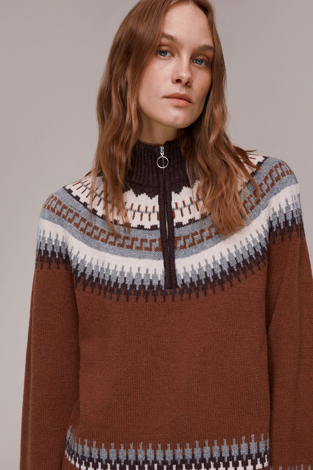 Fairisle Zip Sweater