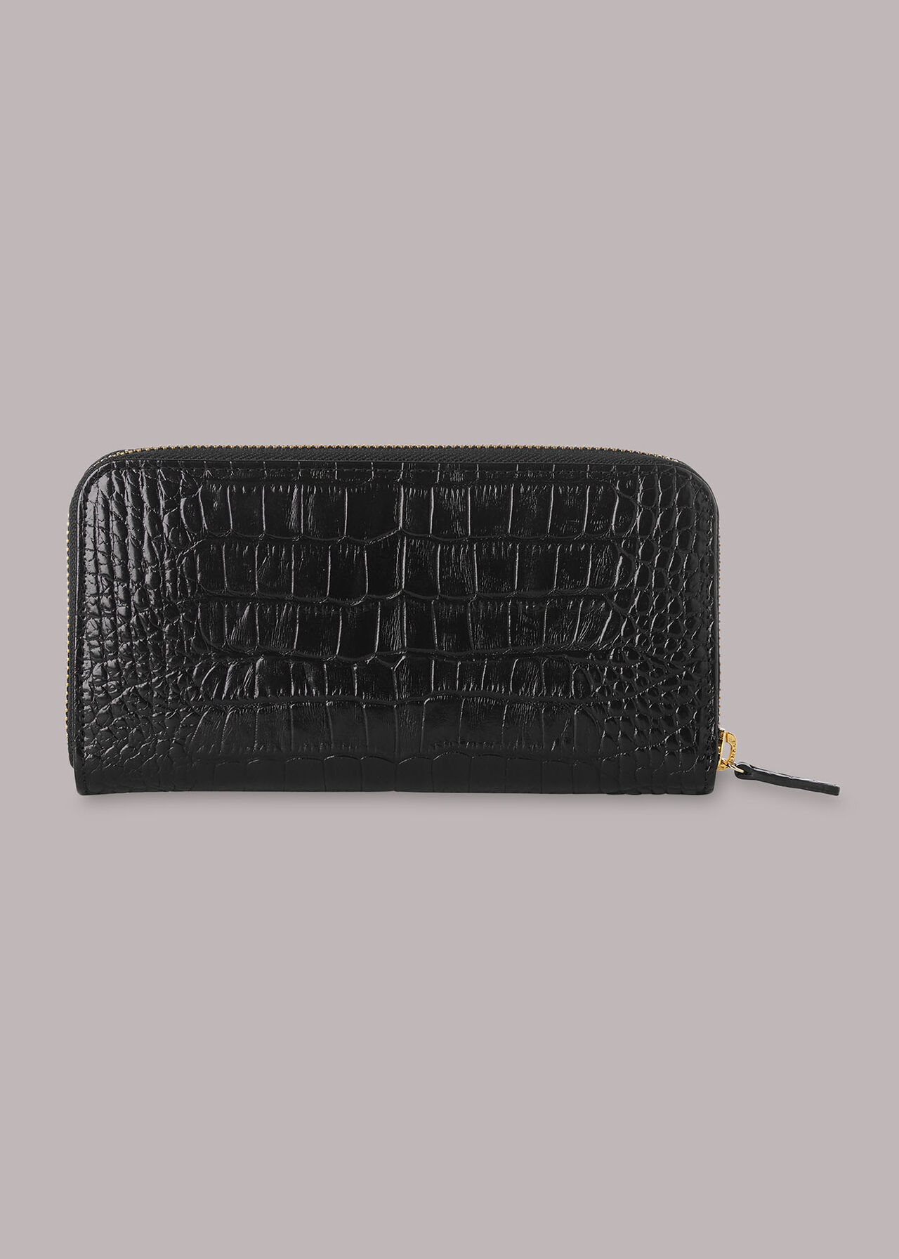 Shiny Croc Long Purse