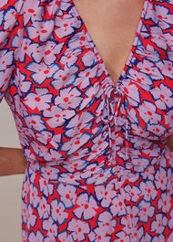 Petite Farfalle Flower Midi Dress