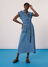 Alisha Denim Midi Dress