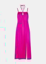Cut Out Silk Mix Midi Dress
