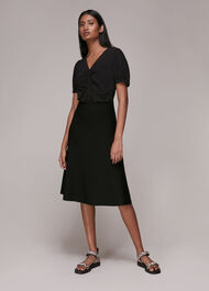 V Neck Gather Detail Top