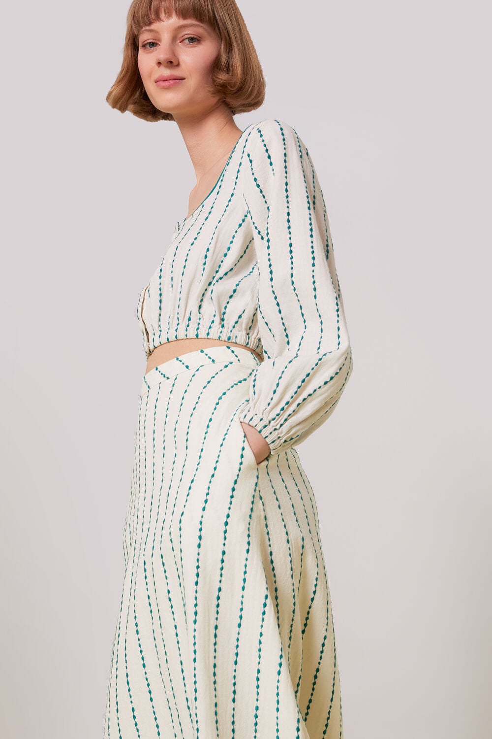 Mari Embroidered Circle Skirt