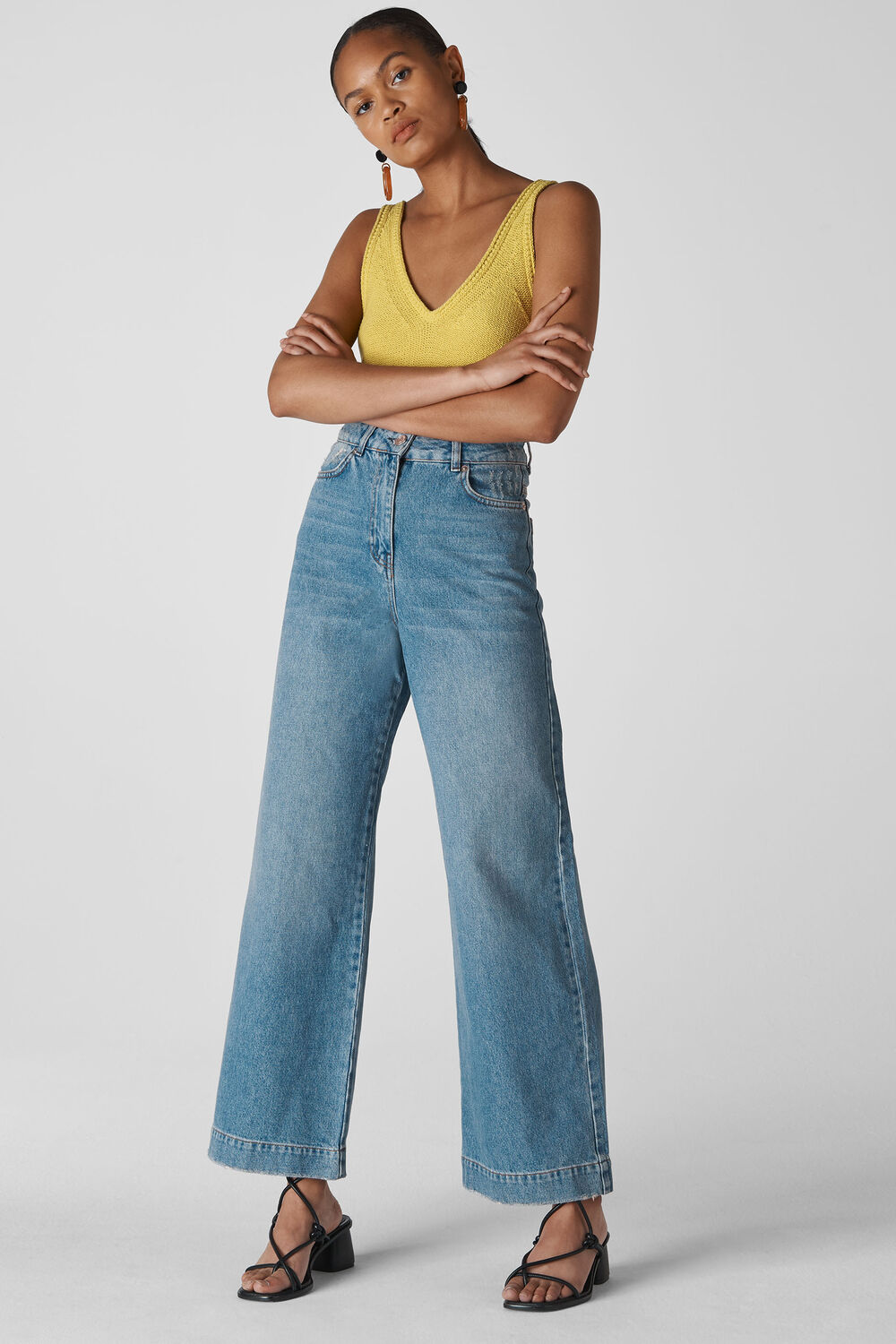 Full Leg Mid Wash Jean Denim