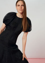 Organza Puff Sleeve Dress