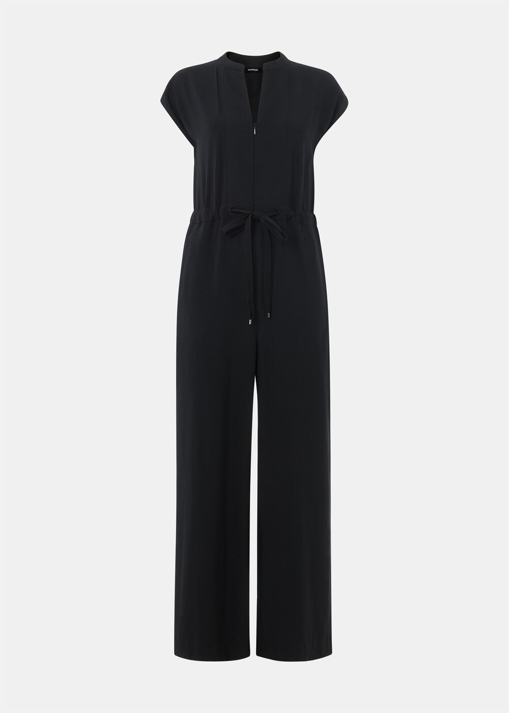 Petite Sleeveless Drawstring Jumpsuit