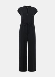 Petite Sleeveless Drawstring Jumpsuit