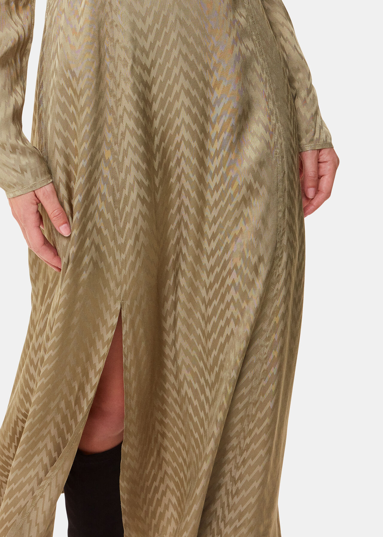 Jacquard Zig Zag Print Dress