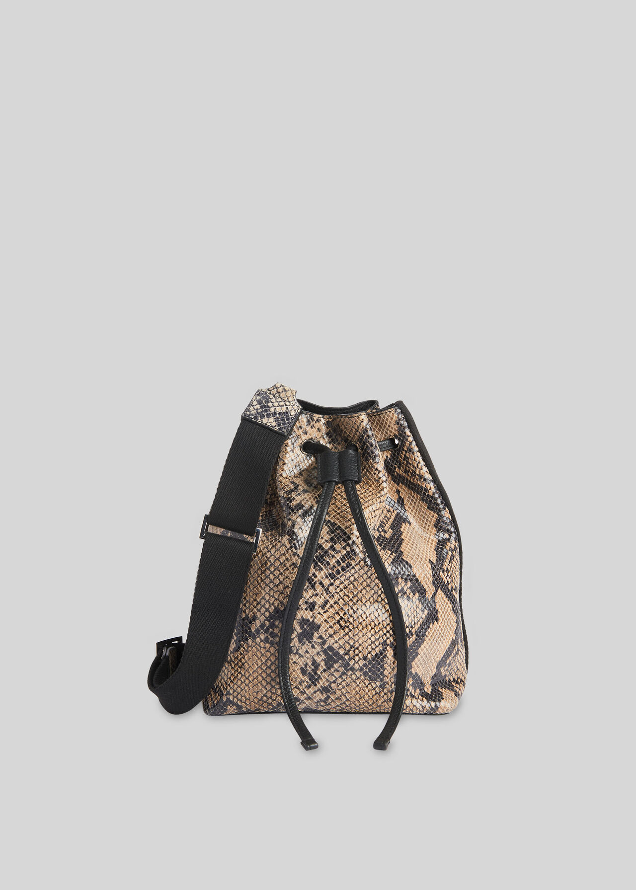 Barton Snake Soft Bucket Bag Snake Print