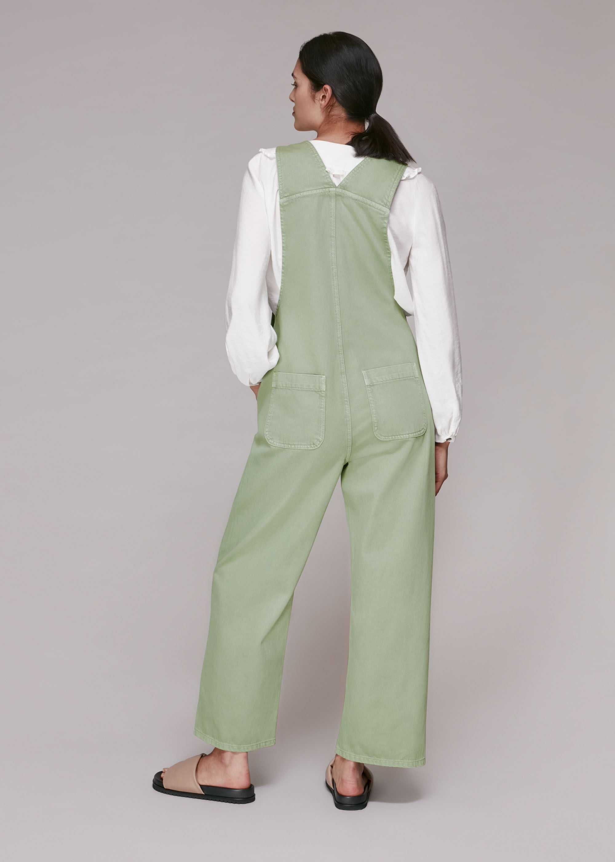 Khaki Leni Dungaree | WHISTLES | Whistles