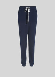 Stripe Cashmere Mix Jogger Navy