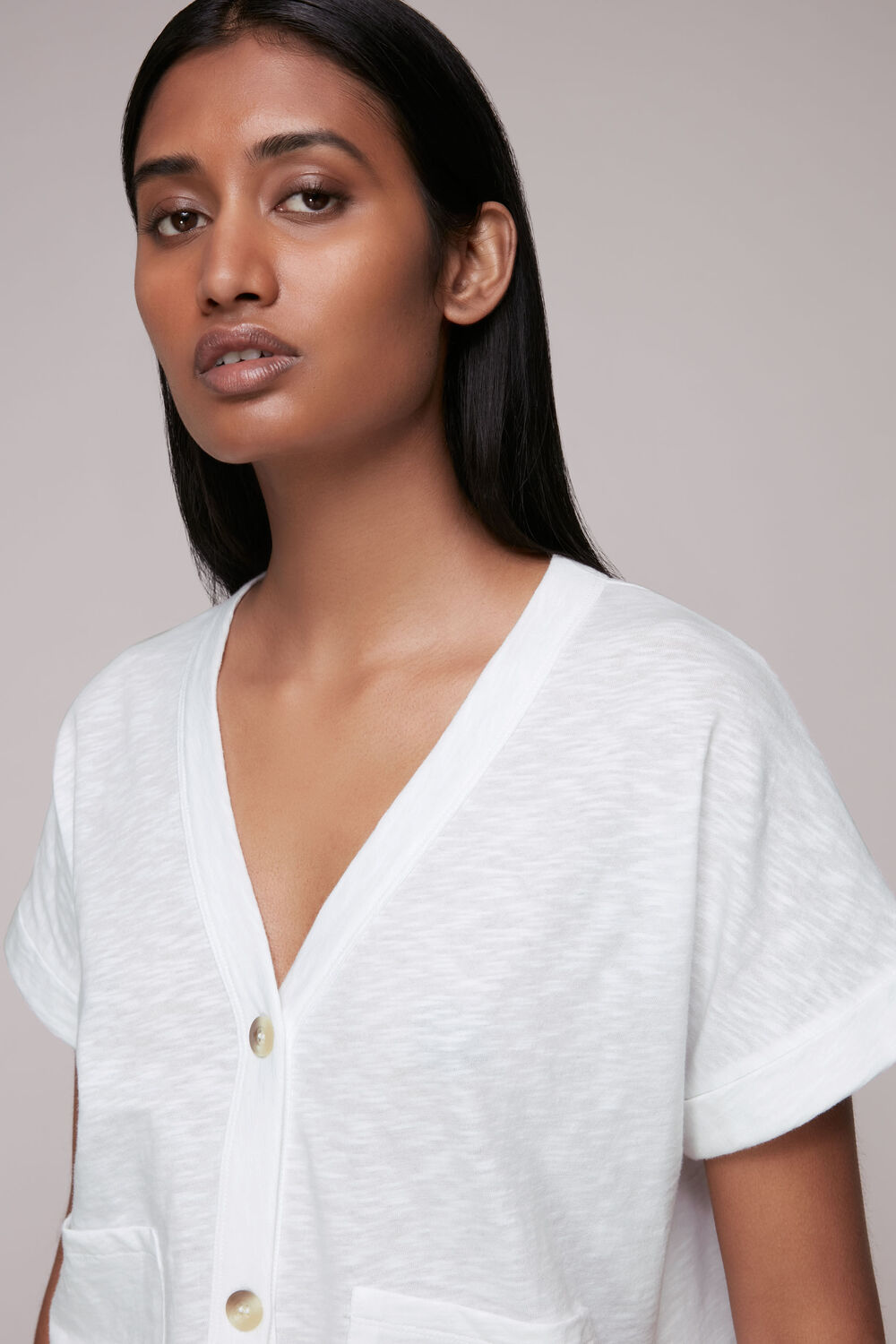 Jersey Button Through TShirt