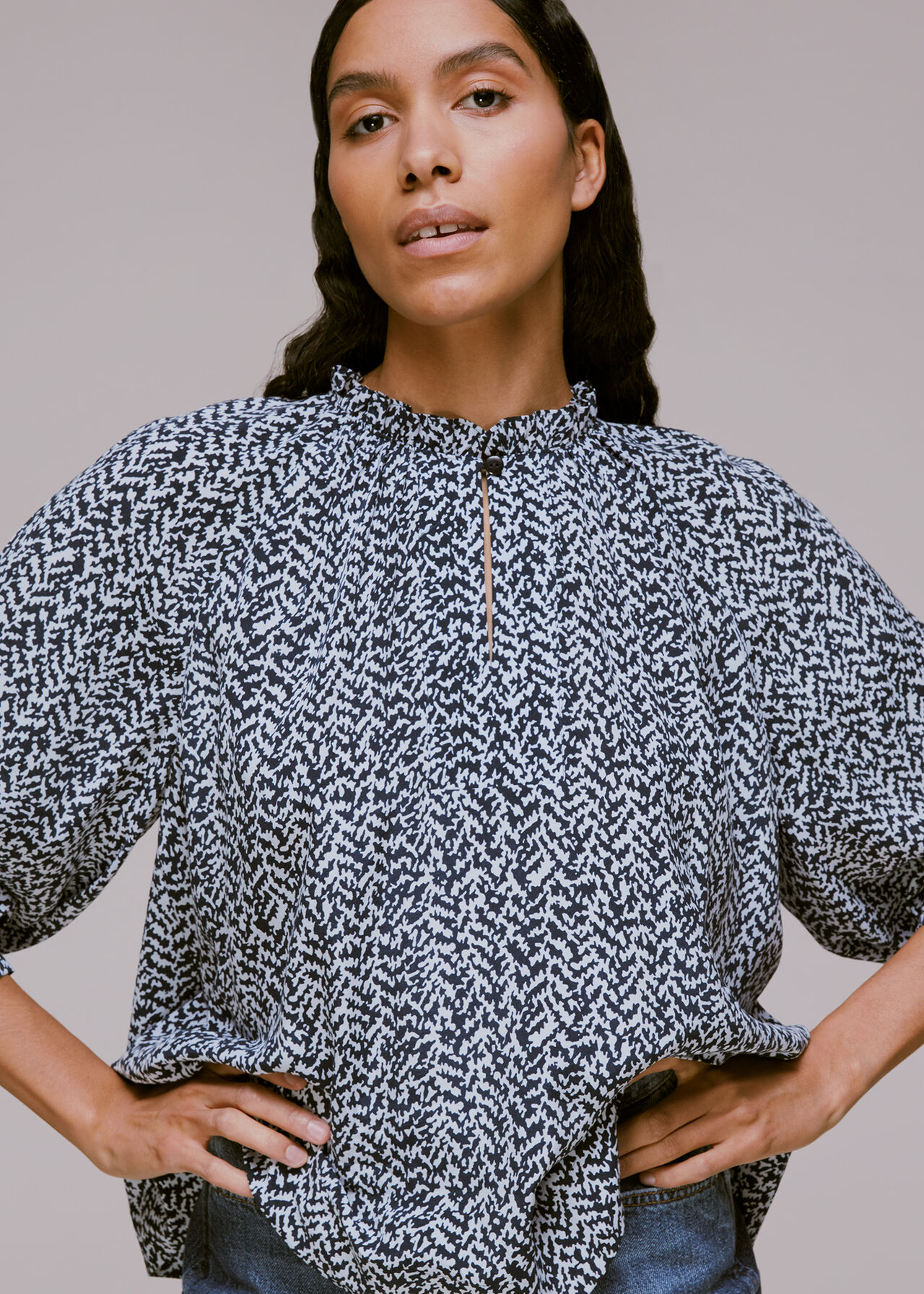Zig Zag Print Blouse